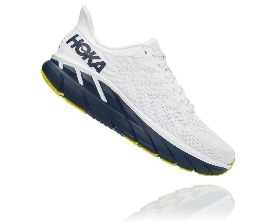 Hoka One One Tenisky Panske Biele/Čierne - Clifton 7 - 65297-FRUX